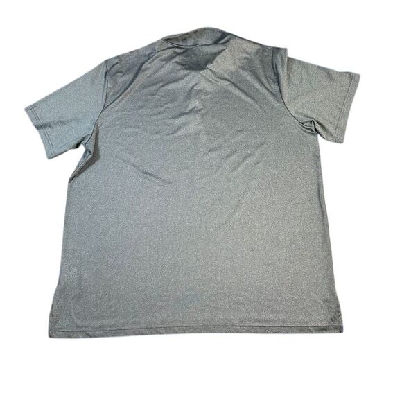 Adidas Classic Gray Performance Polo Shirt Athletic Golf Tennis Sport Casual - Picture 4 of 6
